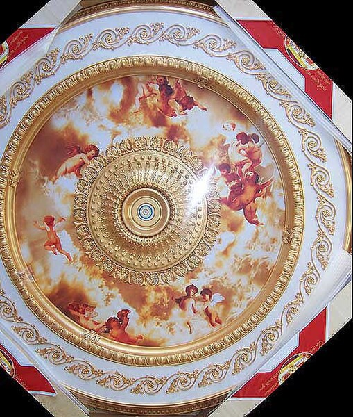 Celestial Cherubs Ceiling Medallion Round Michelangelo